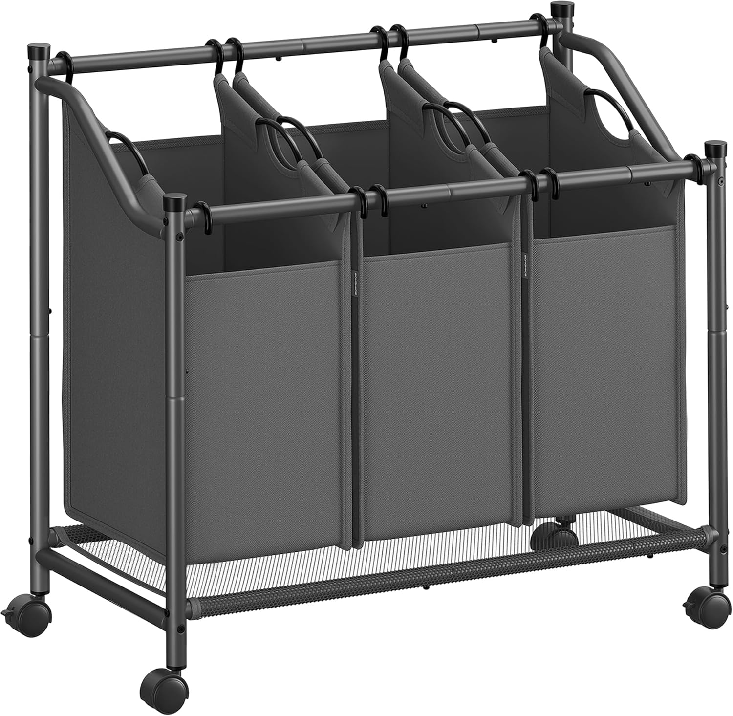 SONGMICS Laundry Sorter, Rolling Laundry Basket with 3