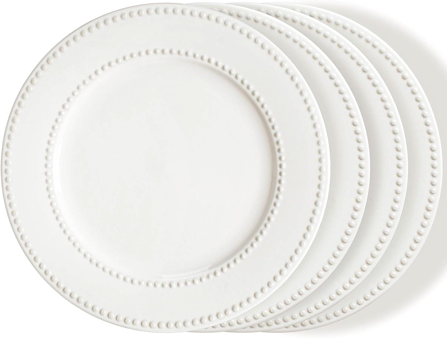 Dinner Plates Set of 4, 10.5 inch White