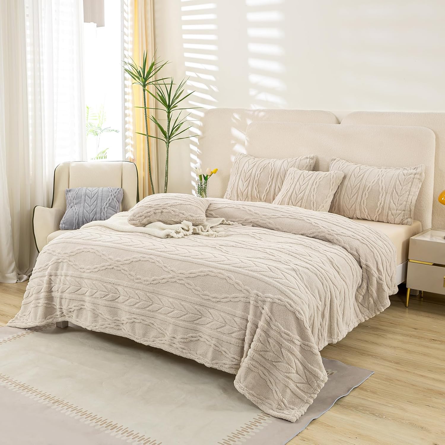 YUSOKI Twin XL Throw Blanket, Single-Layer Lightweight 65"x90"
