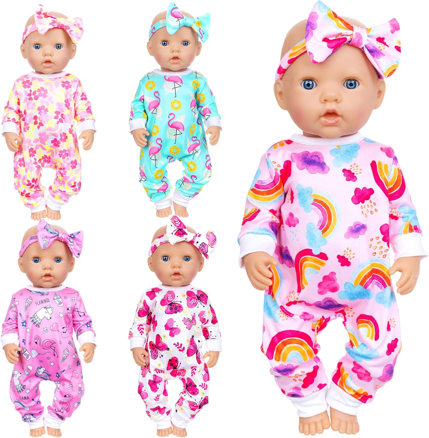 Ecore Fun 5 Sets Baby Doll Outfits &