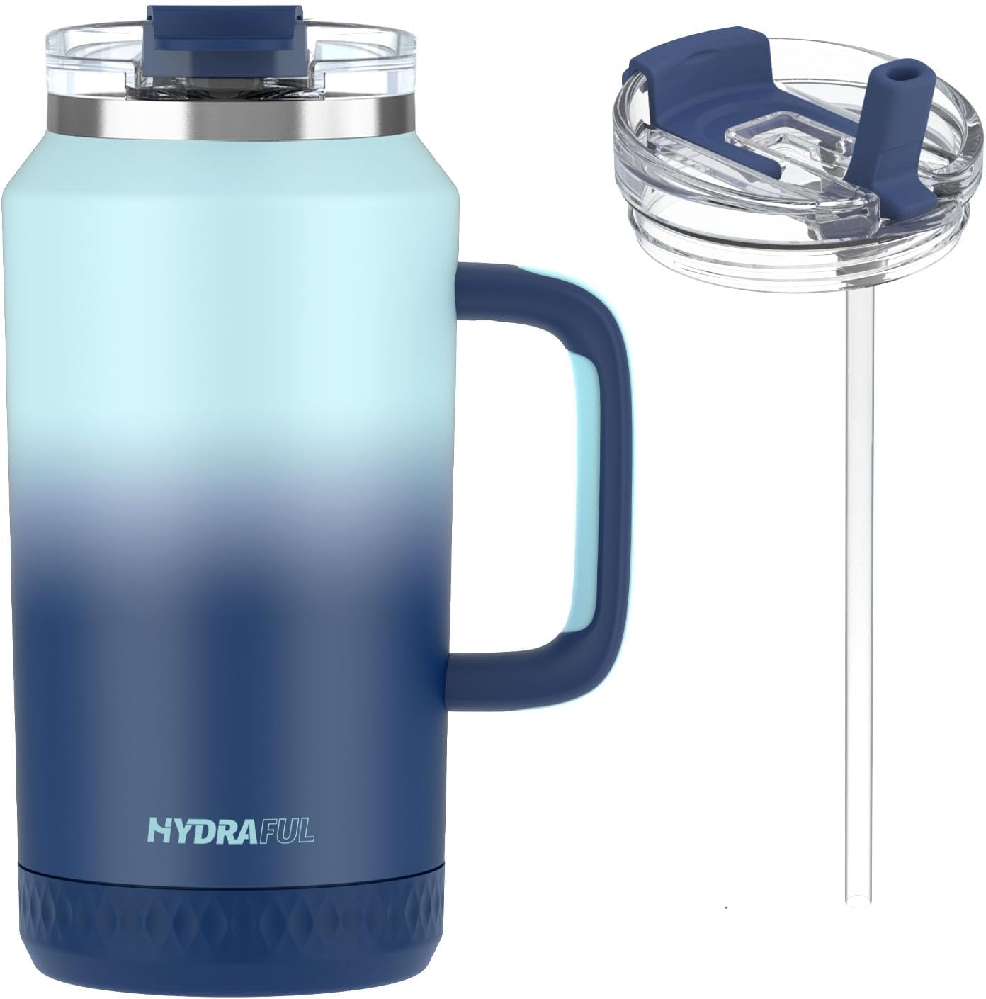 Hydraful 64 oz Tumbler with Handle and Straw