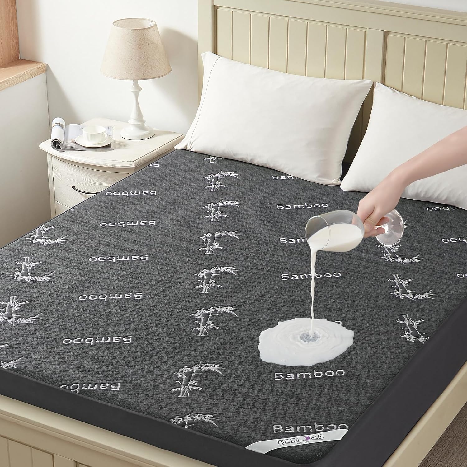 BEDLORE Twin Size Waterproof Mattress Protector Viscose Derived
