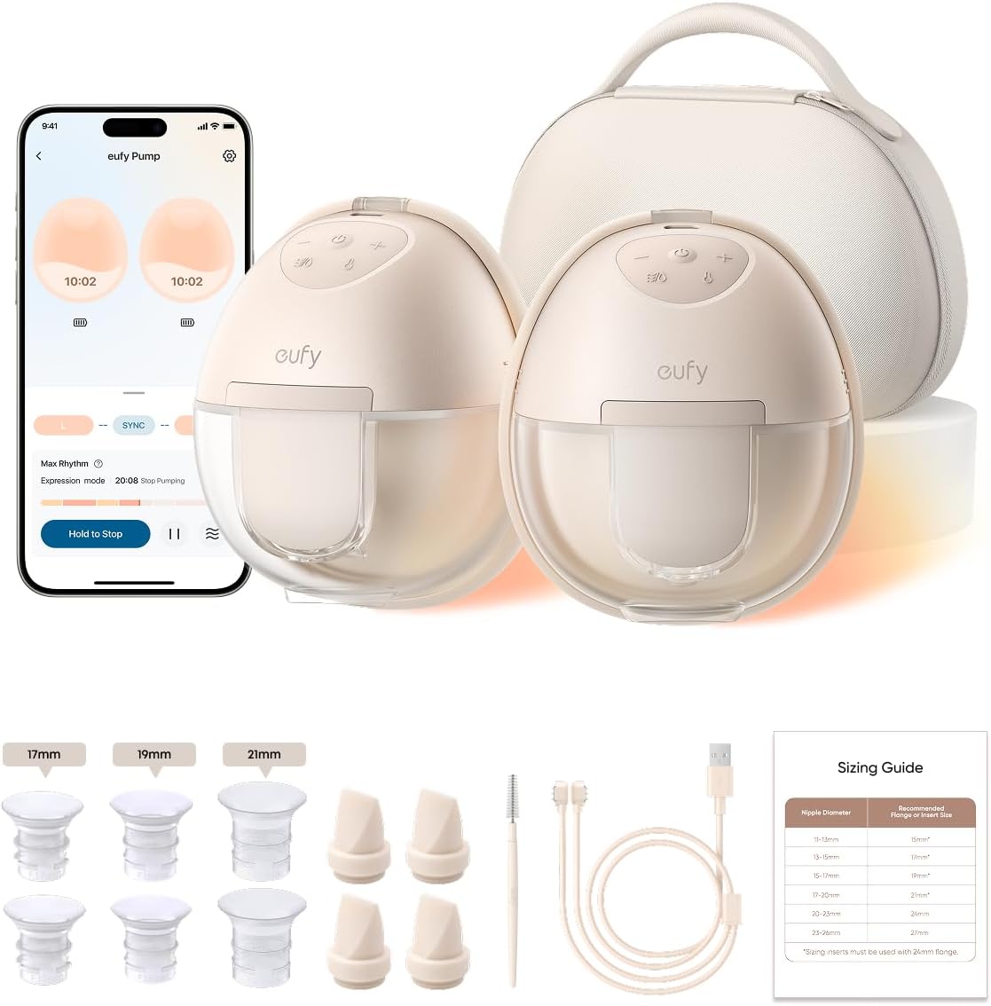 eufy Security Heated Wearable Breast Pump S1 Pro,