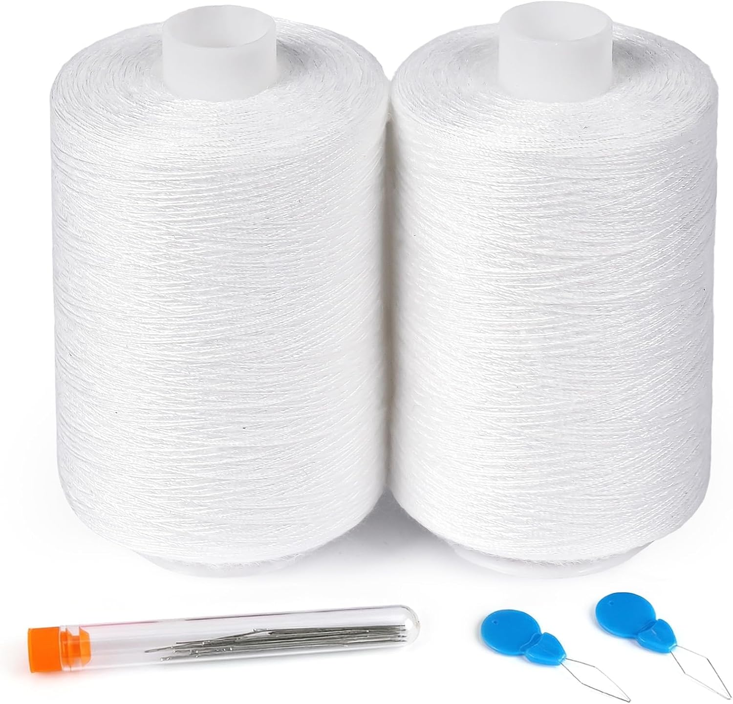 2PCS Thread - 1000Yard White All Purpose Sewing