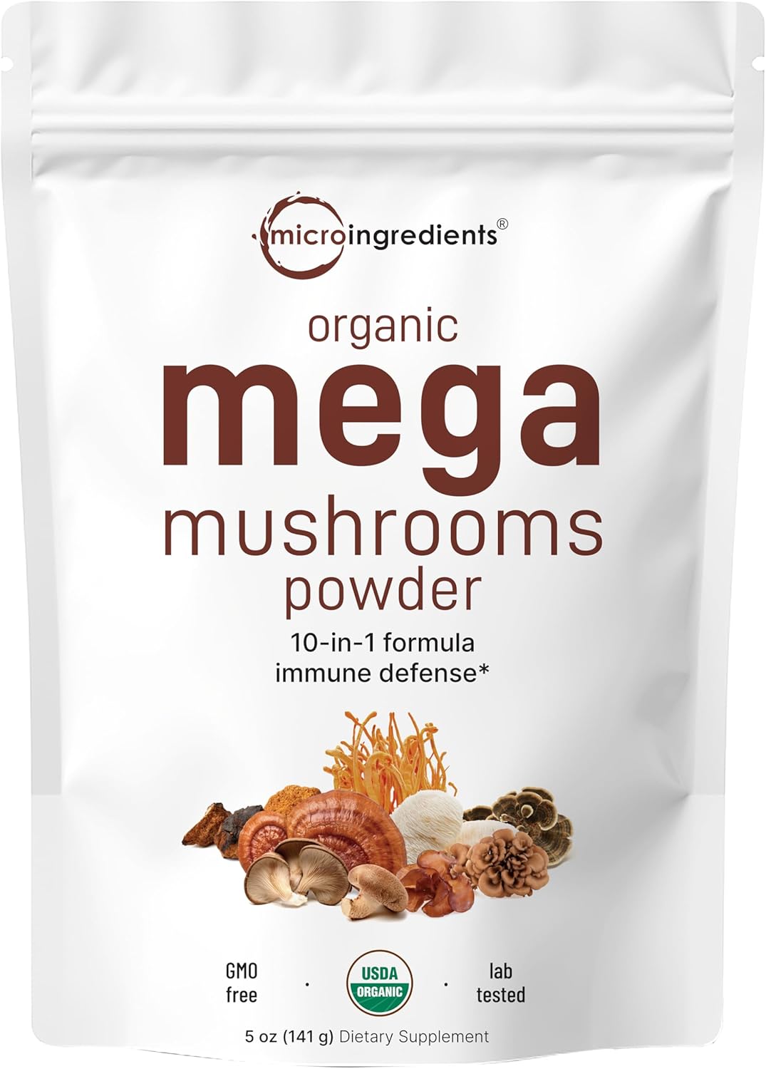 Micro Ingredients Organic Mushroom 10-in-1 Blend, 5 oz,