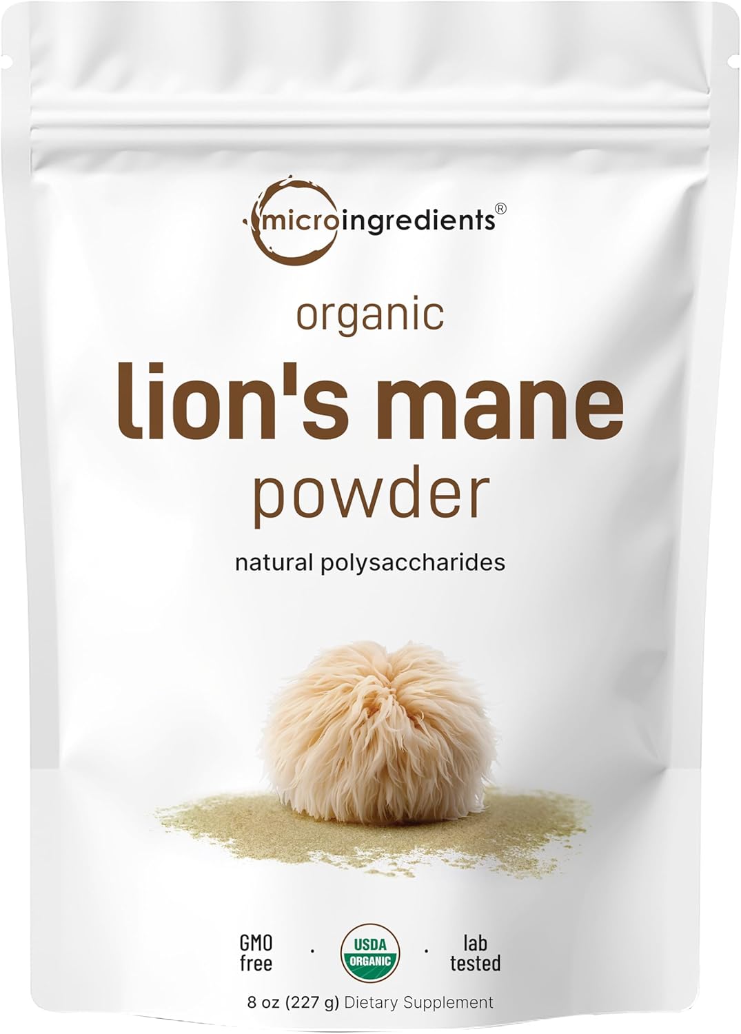 Micro Ingredients Organic Lion's Mane Mushroom Powder, 8oz,