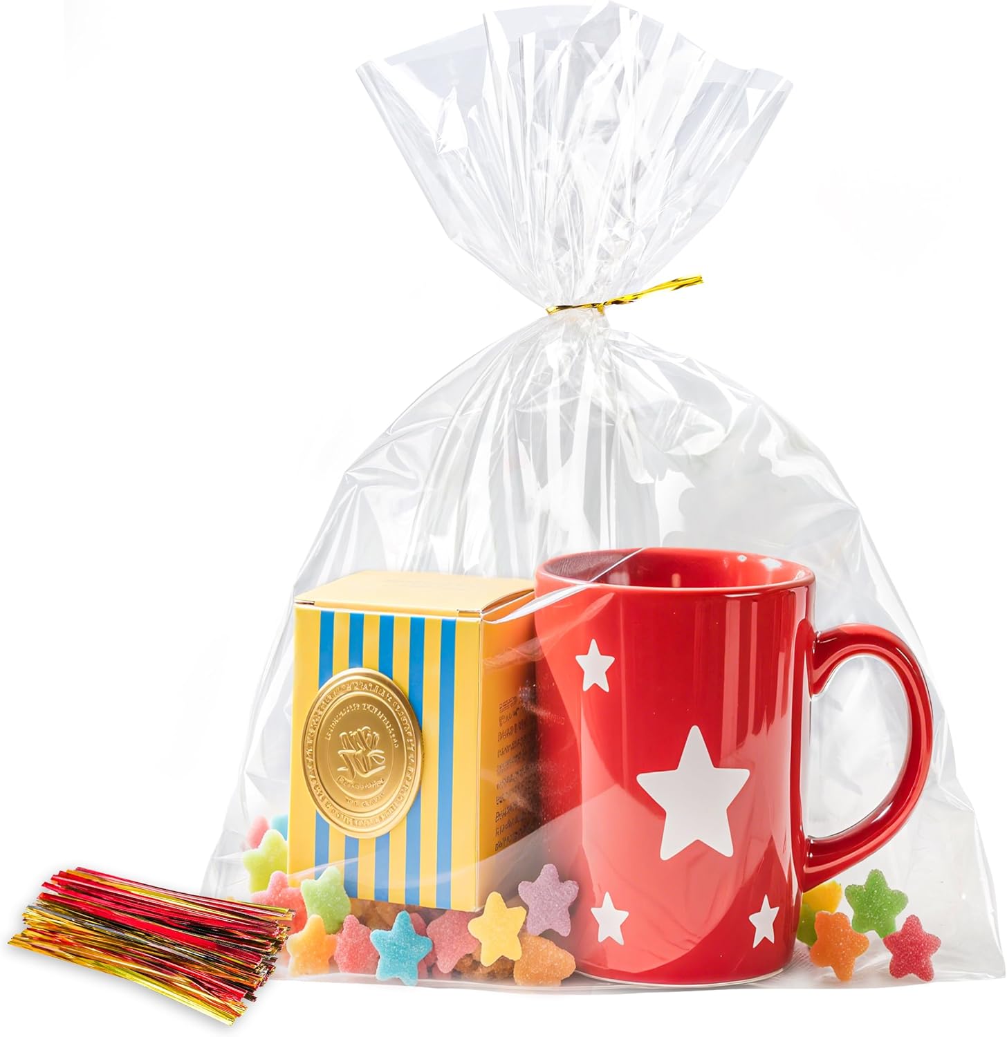 NPLUX 100 Pack Cellophane Bags Small Plastic Cookie