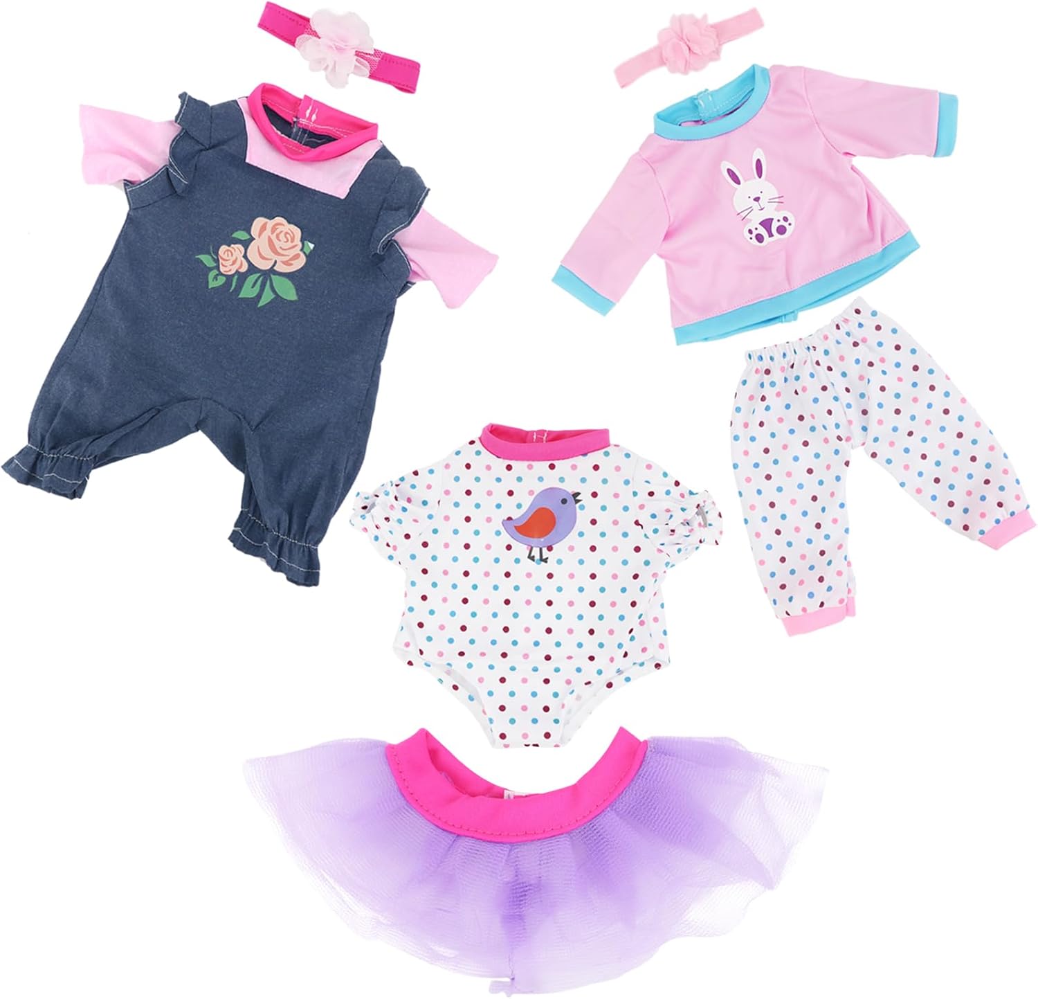 3 Sets Baby Doll Clothes for 14-18 Inch