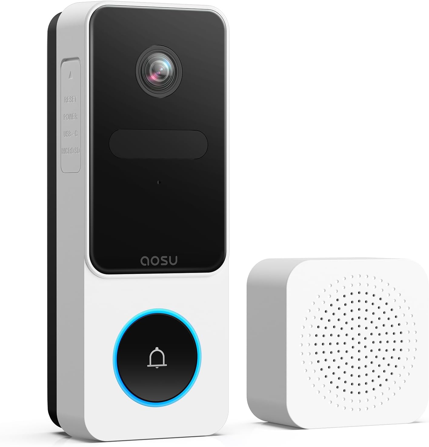 AOSU Wireless Doorbell Camera, 170° Ultra Wide Viewing