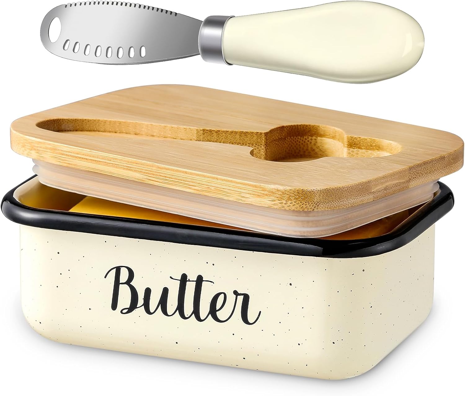 LANDNEOO Butter Dish with Lid and Butter Curler