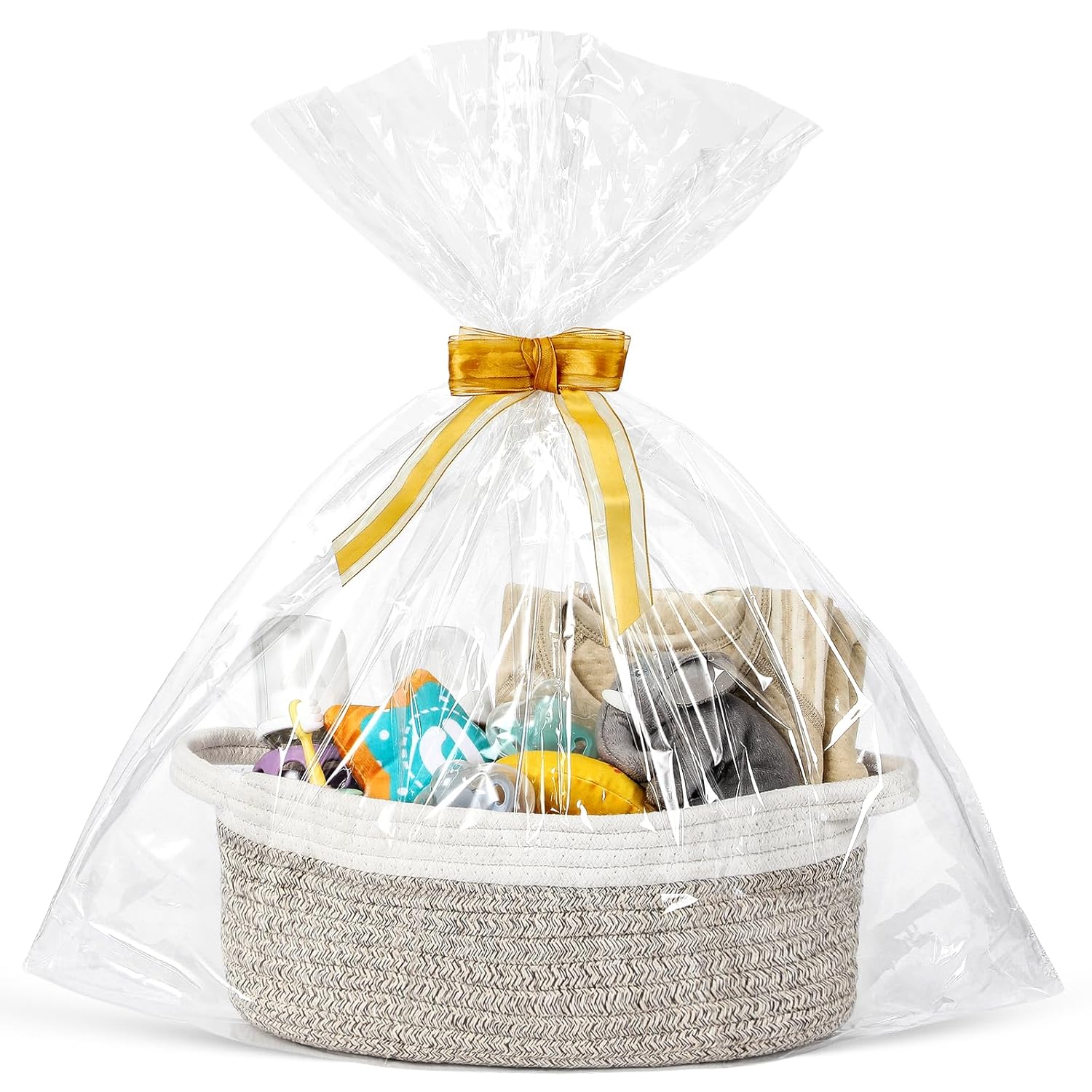 LANDNEOO Small Woven Basket with Gift Bags and