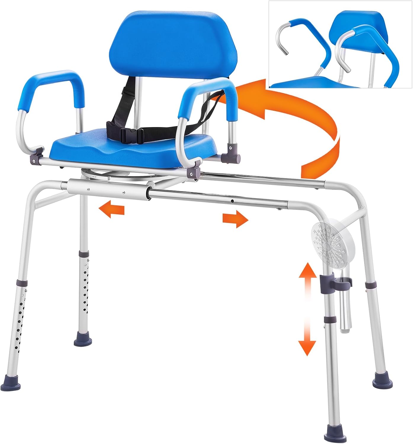 VEVOR Sliding Tub Transfer Bench with 360 Degree