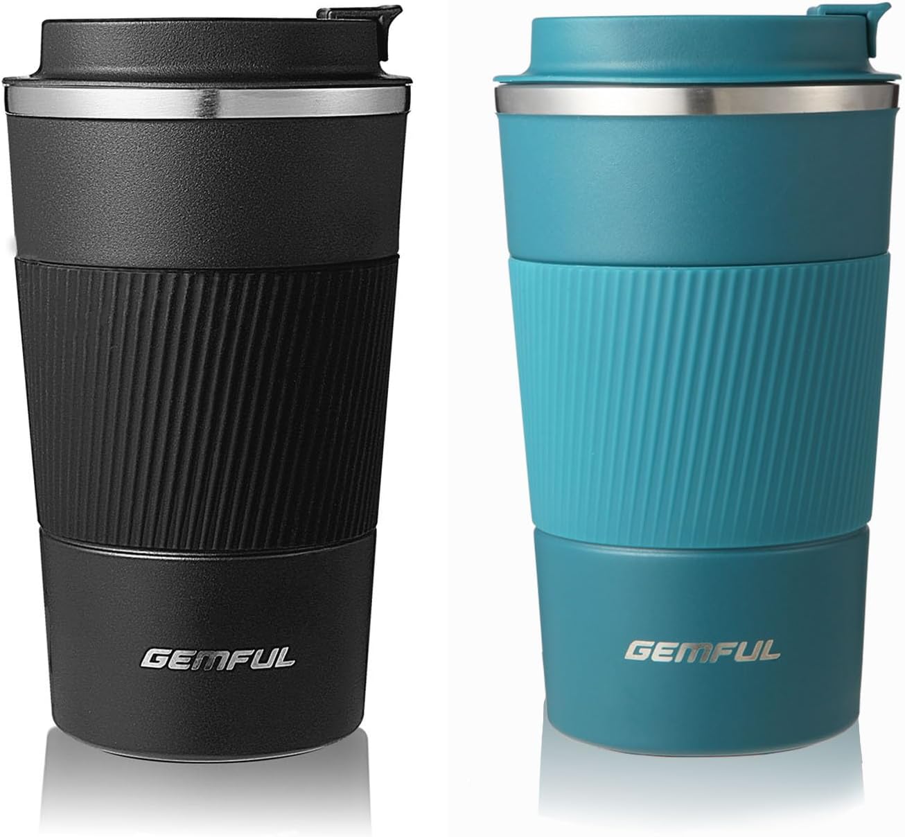 GEMFUL Travel Coffee Mug 2 Pack Insulated To
