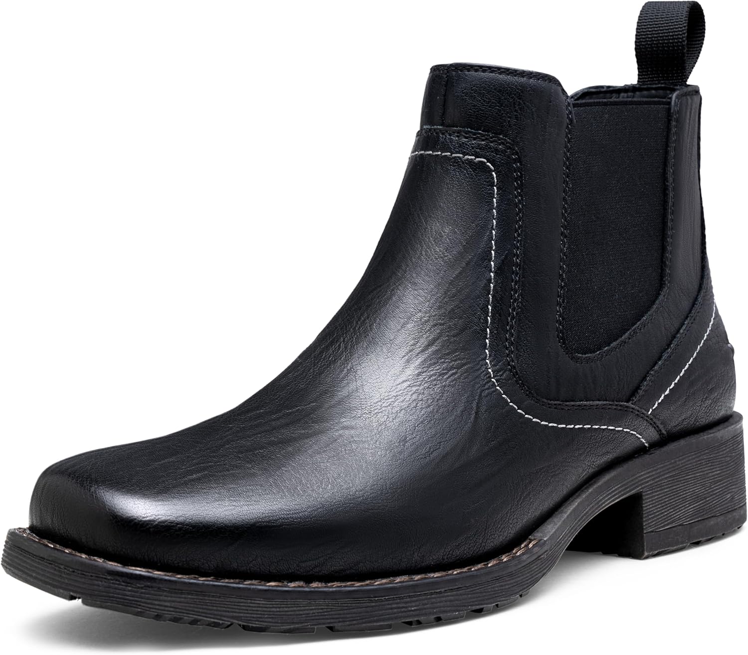Jousen Chelsea Boots Men Square Toe Ankle Mens