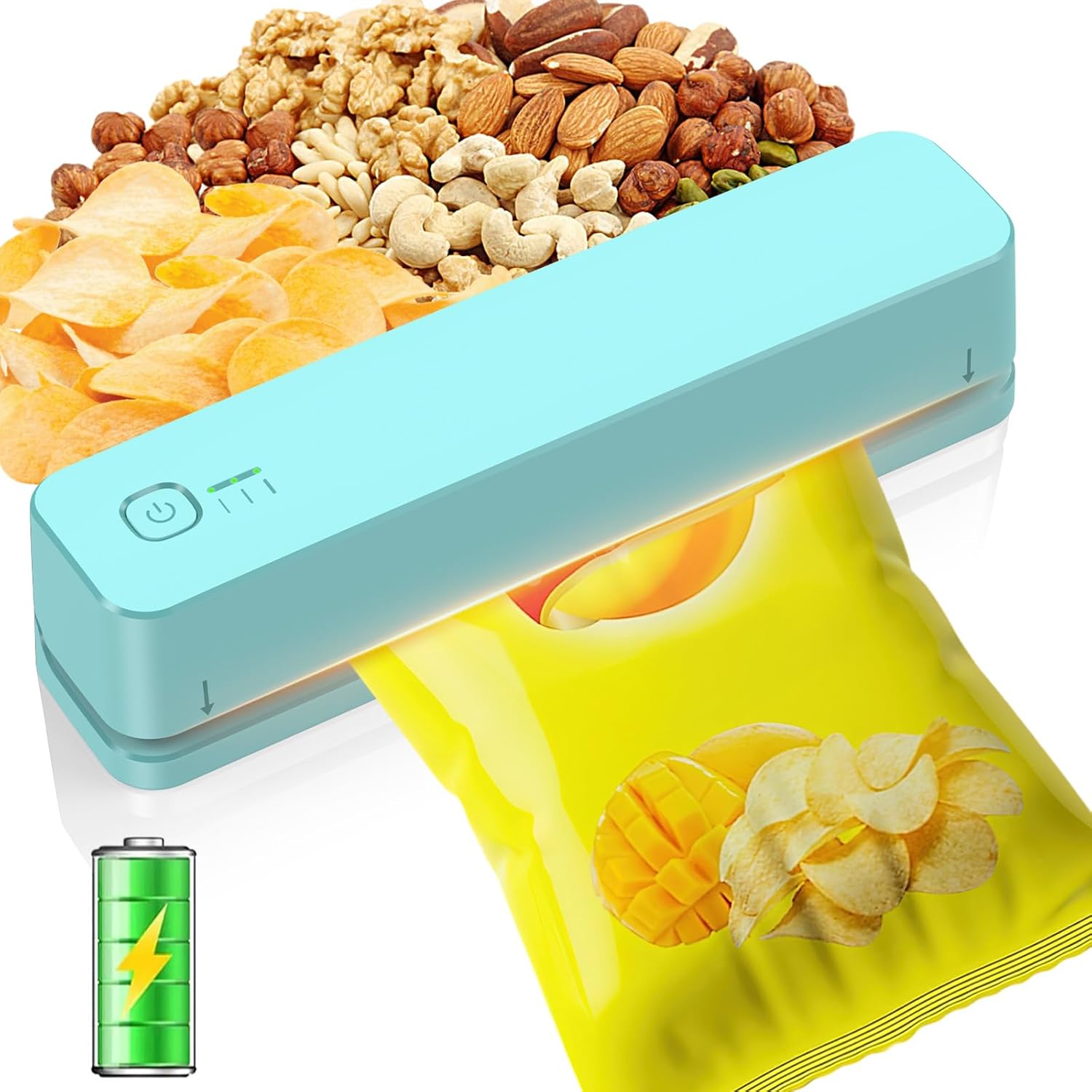 FEPPO Bag Sealer, 3000mAh Rechargeable Mini Bag Sealer