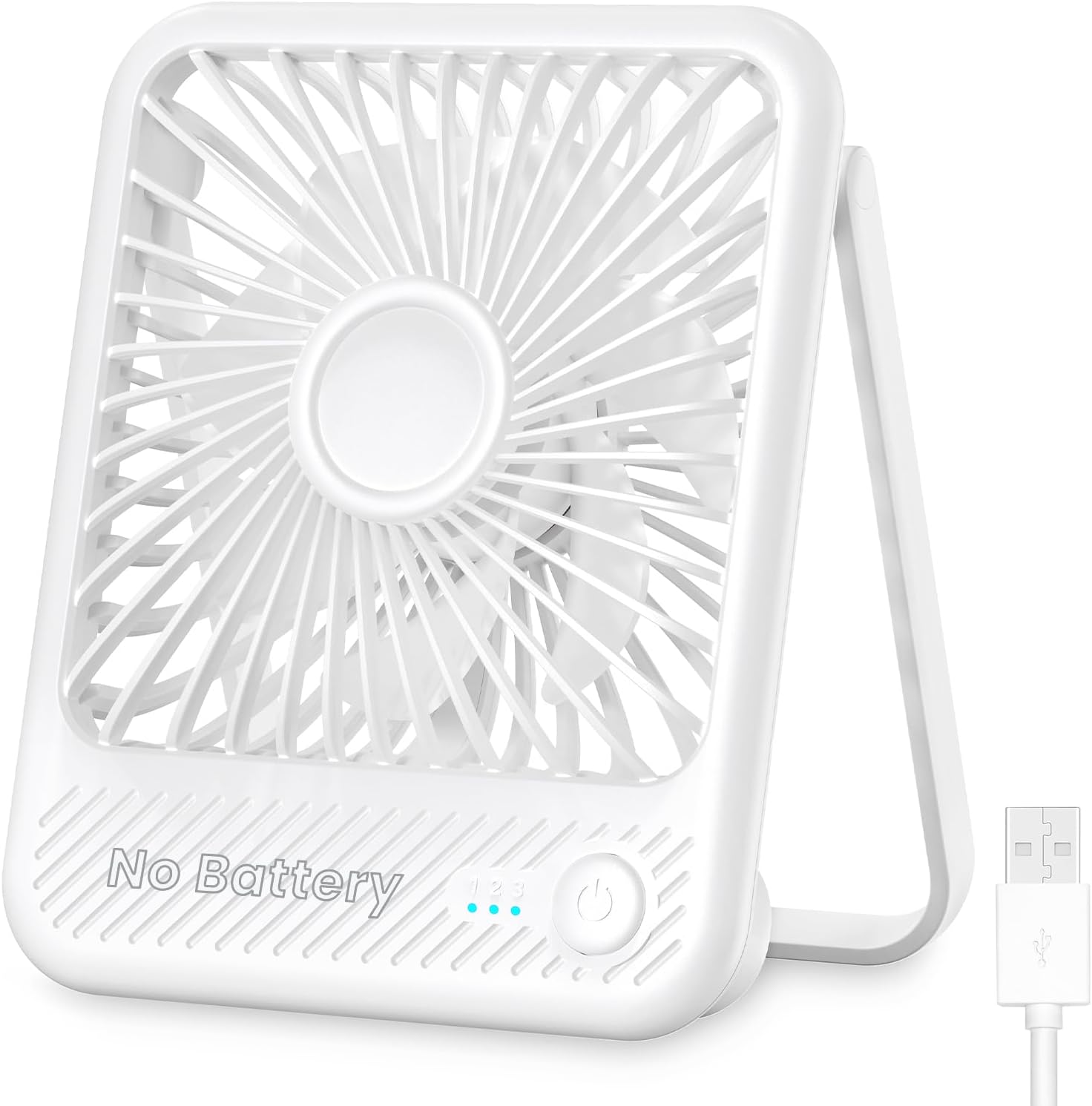 Koonie USB Desk Fan, Strong Wind Ultra-Quiet Small