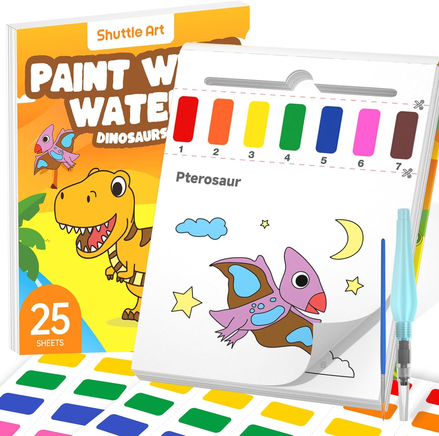 Shuttle Art Paint with Water Coloring Book for