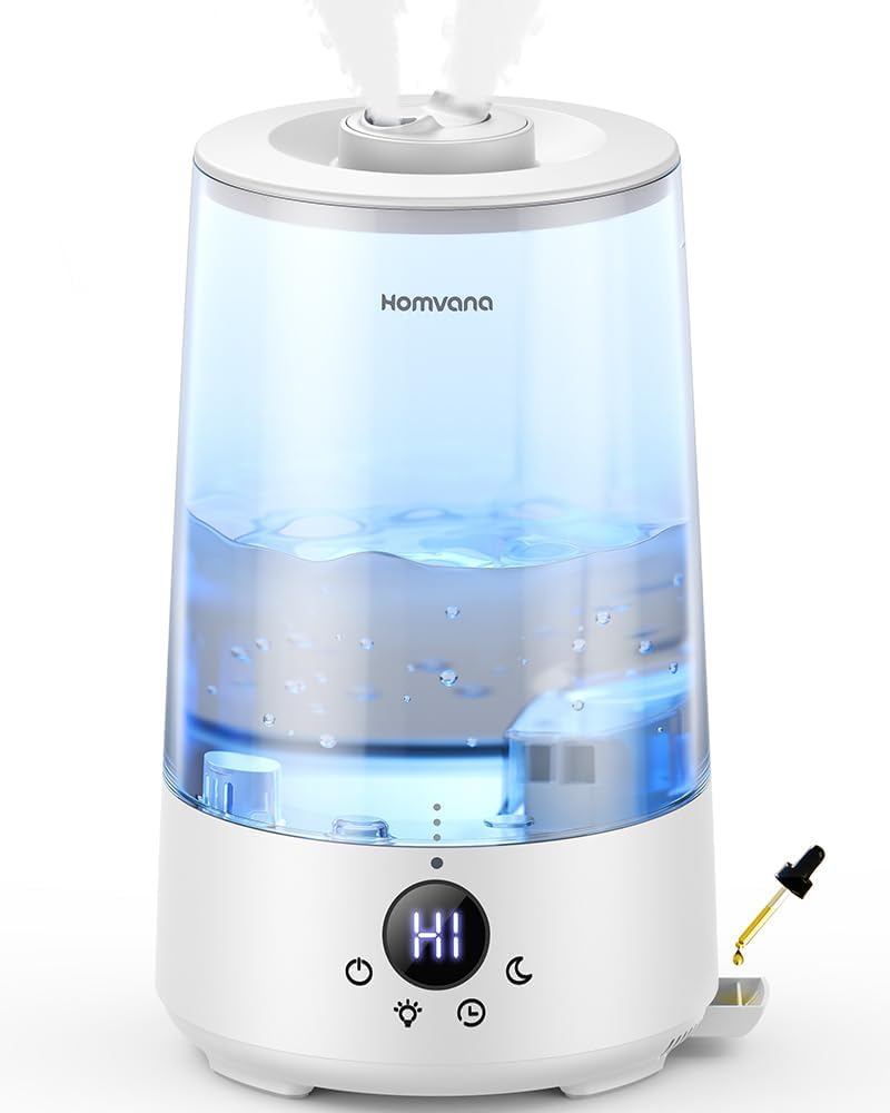 Homvana 3.6L Top-Fill Cool-Mist Humidifier for Bedroom, 34H