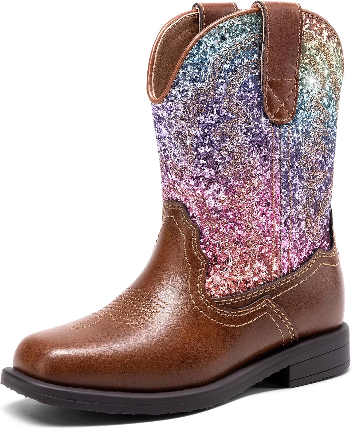 DREAM PAIRS Toddler Boys Girls Cowboy Cowgirl Boots,