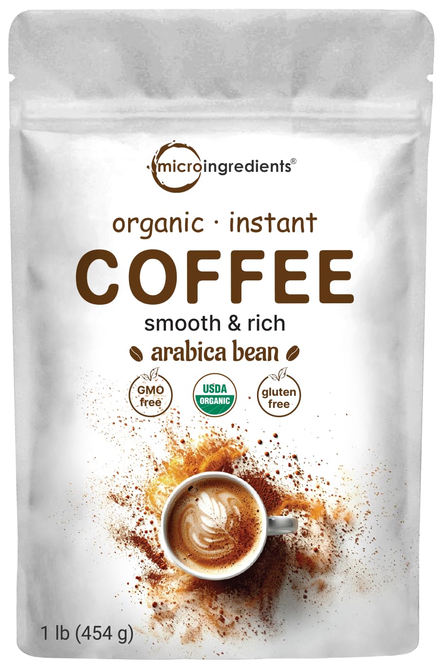 Organic Instant Coffee, 1lb Powder | Premium Arabica