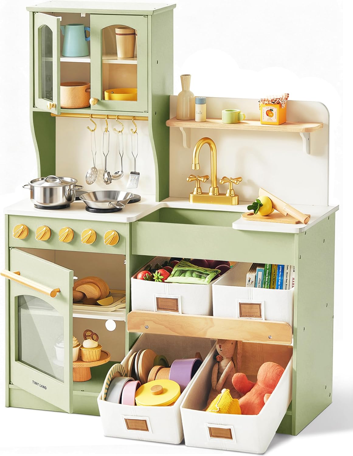 Tiny Land Wooden Play Kitchen for Kids –