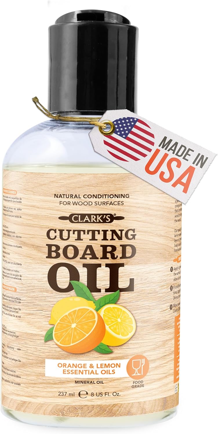 CLARK'S Cutting Board Oil, Food-Grade Mineral Oil with