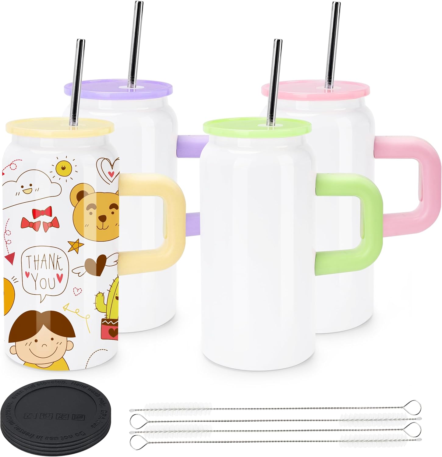 Joyclub 4 Pack Kids Sublimation Tumbler Blanks 16