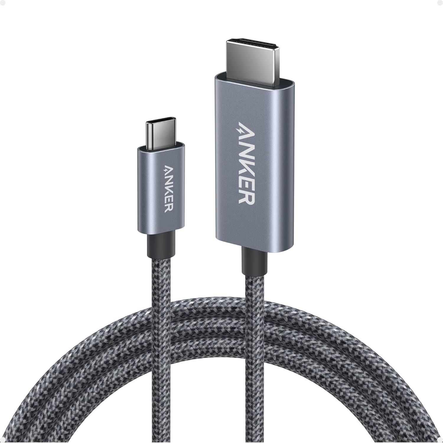 Anker HDMI Cable, 4K@60Hz Ultra-Fast Nylon-Braided USB C