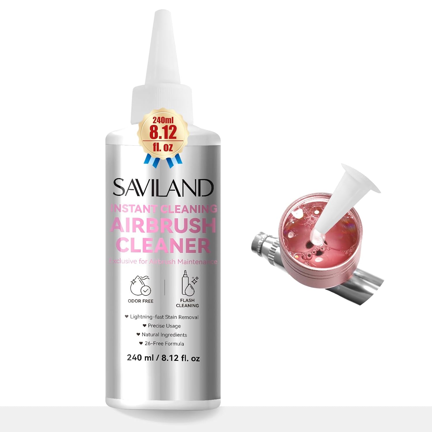 SAVILAND Airbrush Cleaner Instant Cleaning: 8.12 fl. oz