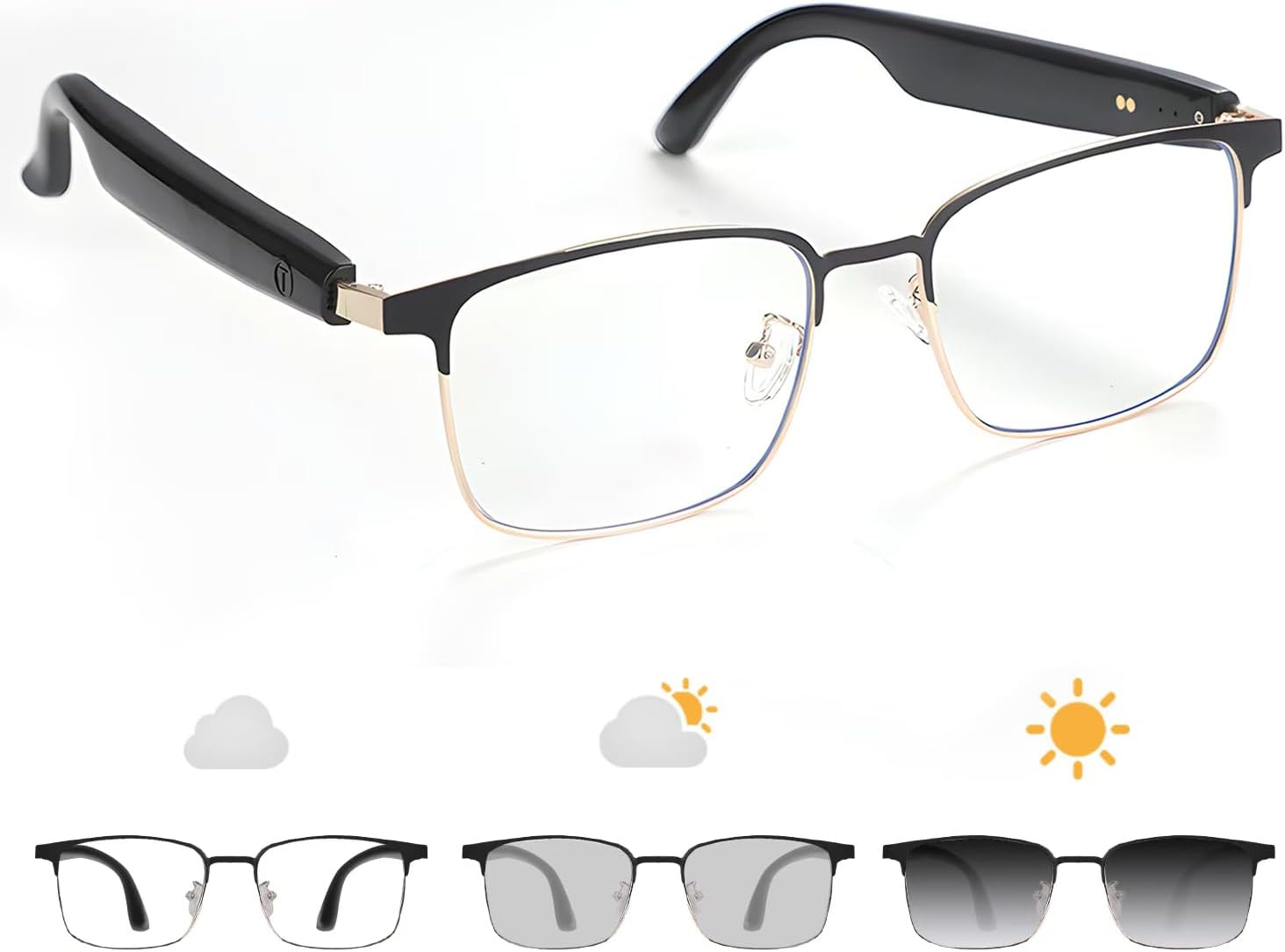 Smart Glasses for Men Women, Open-Ear Bluetooth Glasses