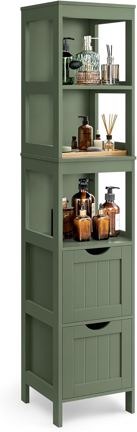VASAGLE Storage Cabinet, Storage Organizer Rack Stand for