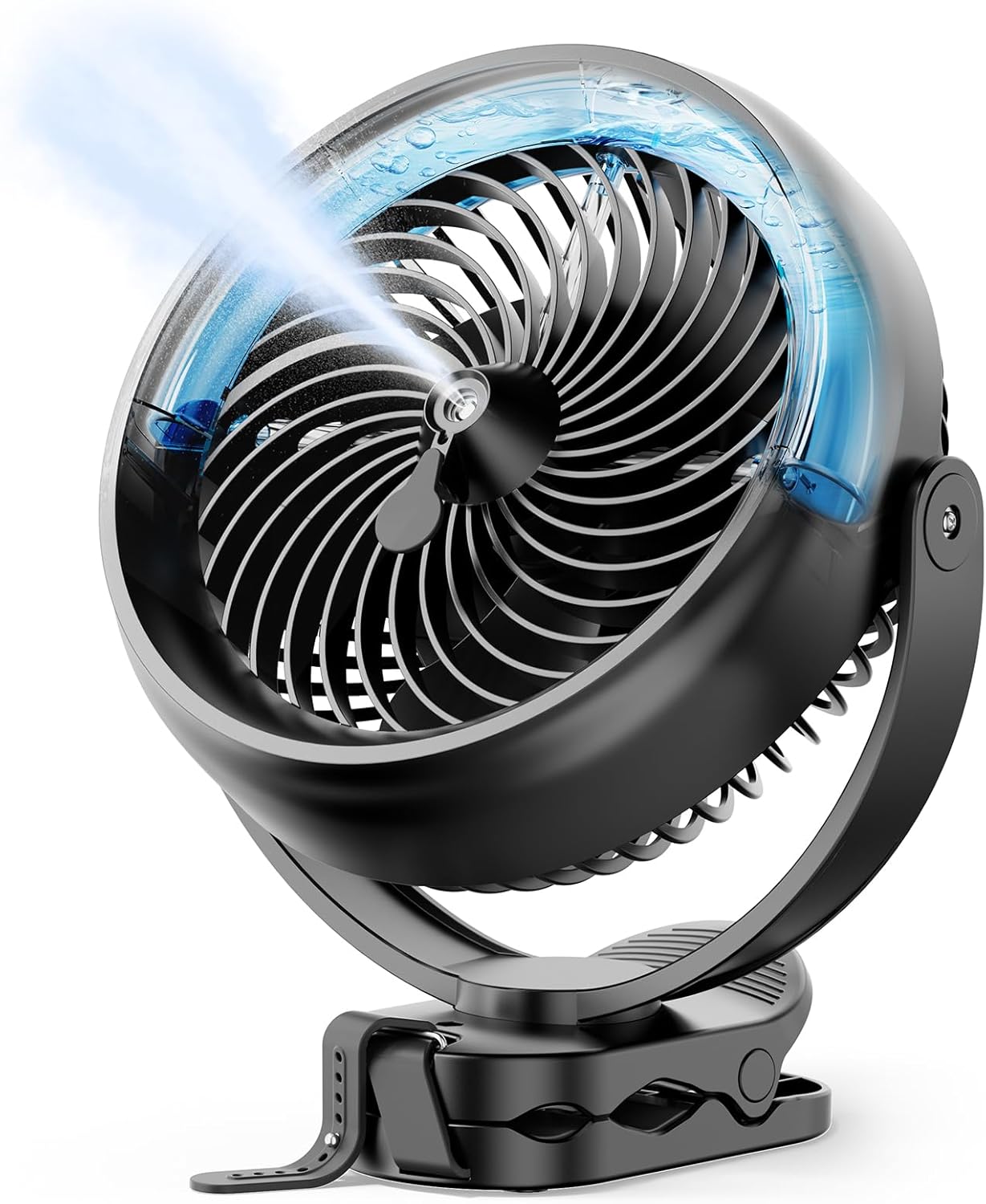 Koonie 10000mAh Battery Operated Misting Fan with Clip,