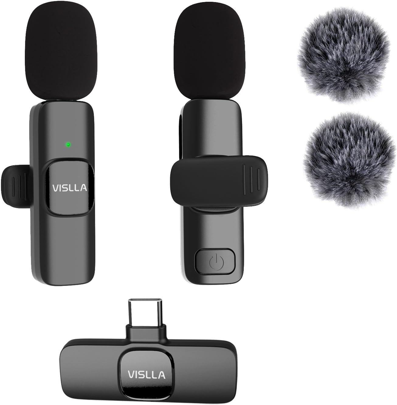 Vislla Wireless Lavalier Microphone for iPhone 15/16/17 Series,