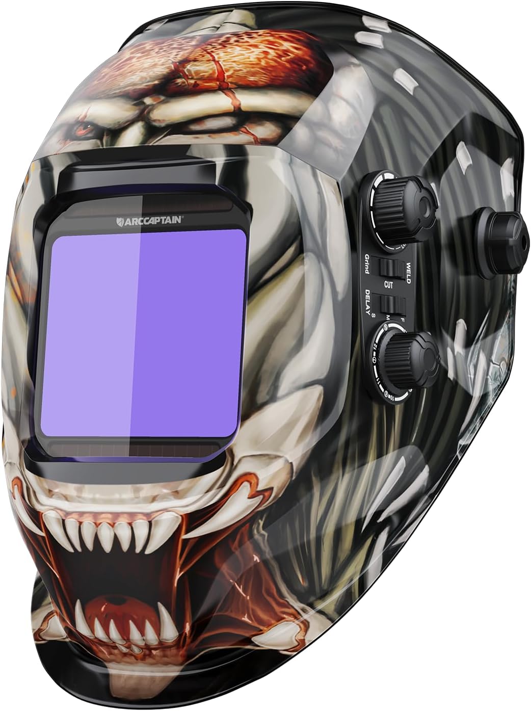 ARCCAPTAIN Auto Darkening Welding Helmet, 3.94x3.66 Inch Large