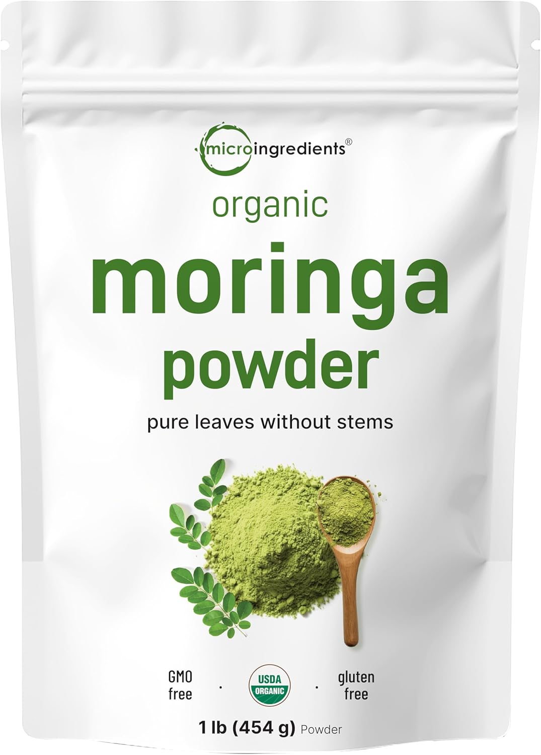 Micro Ingredients Organic Moringa Oleifera Leaf Powder, 1