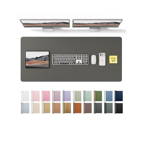 YSAGi Leather Desk Pad Protector, Office Desk Mat,