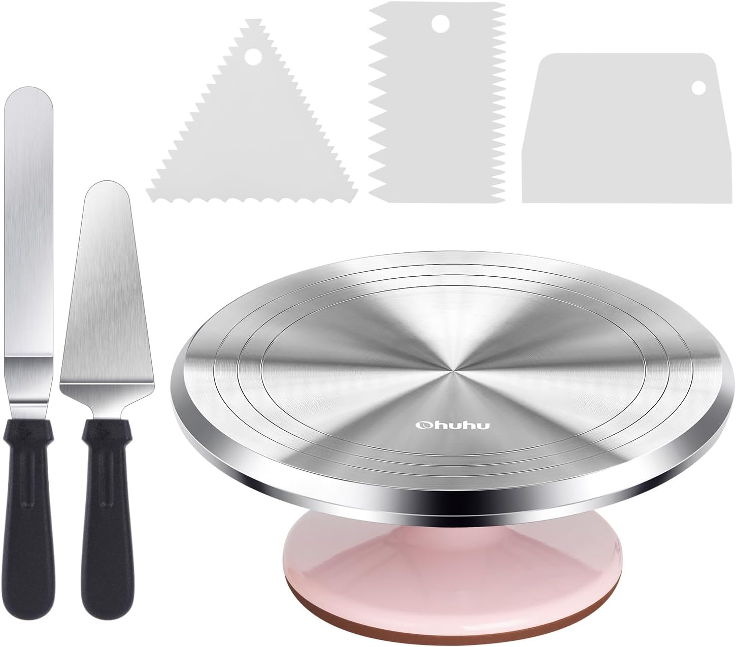 Ohuhu Cake Turntable, Aluminum 12 Inch Cake Decorating