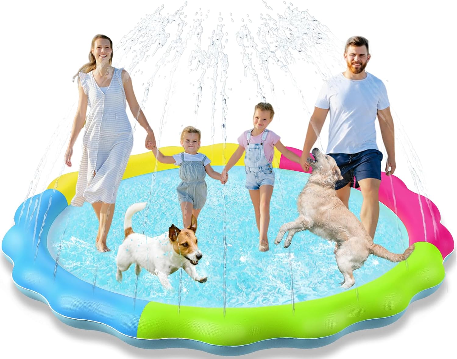 Kids Dog Splash Pad Sprinkler - Jasonwell Non
