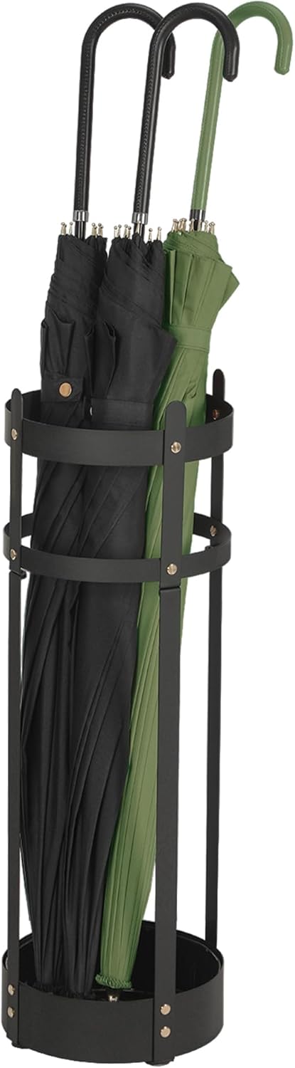 SONGMICS Umbrella Stand, Steel Round Umbrella Holder Rack,
