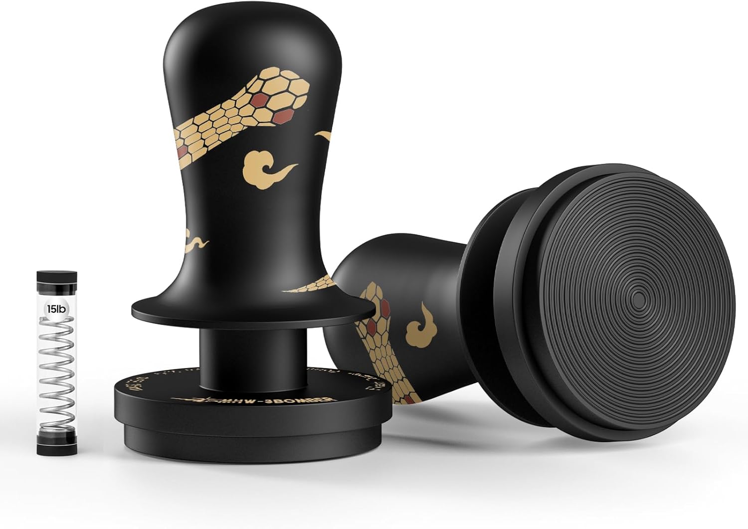 MHW-3BOMBER 58.35mm Espresso Tamper Snake Pattern Edition -