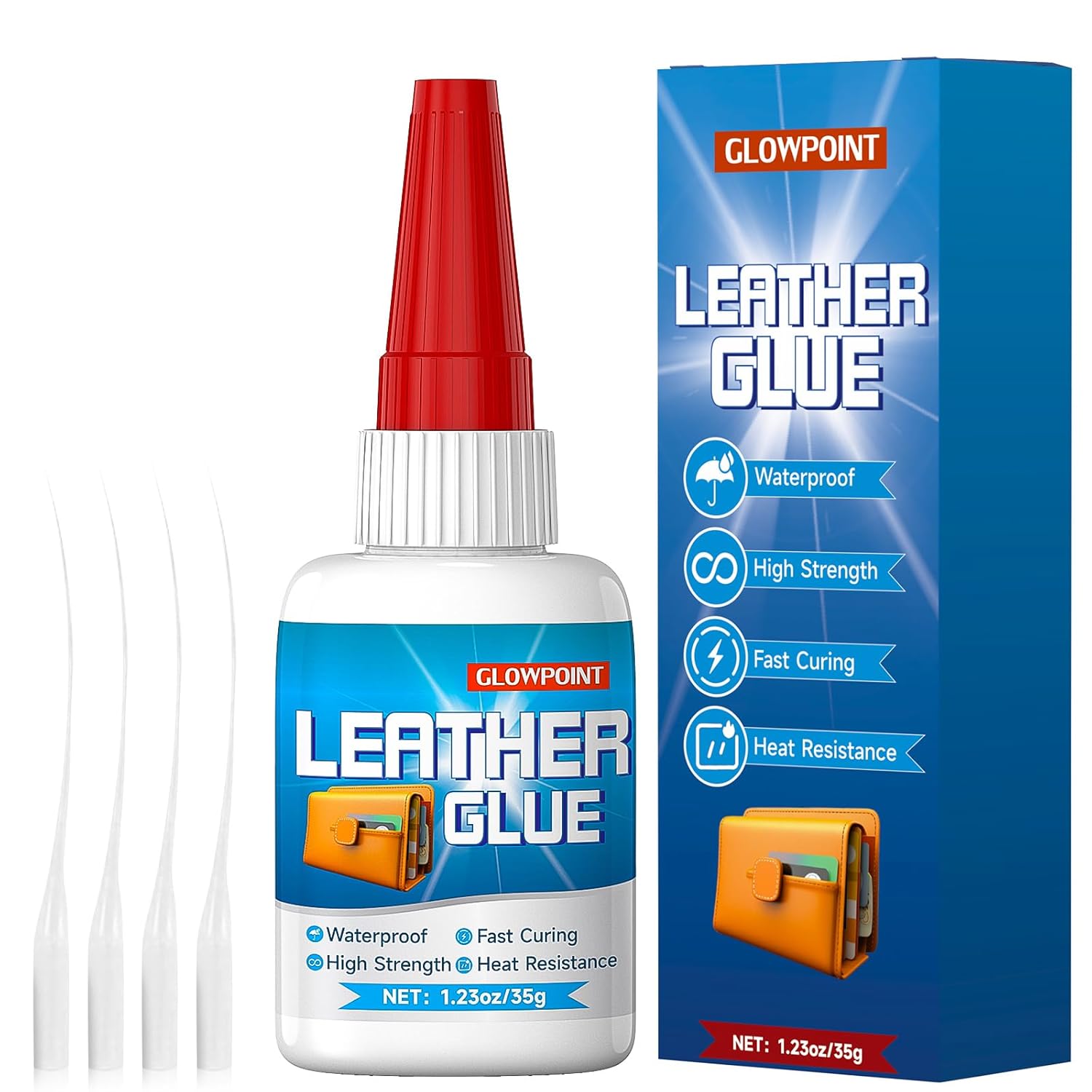 Leather Glue, 35g Ultra-Strong, Waterproof Adhesive for Leather