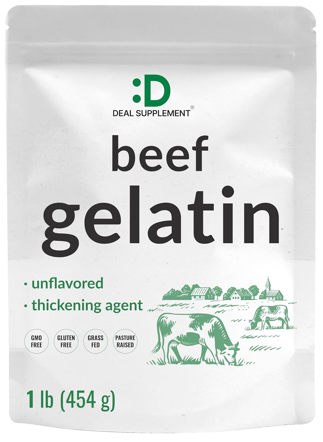 Unflavored Beef Gelatin Powder, 1lb – Grass Fed