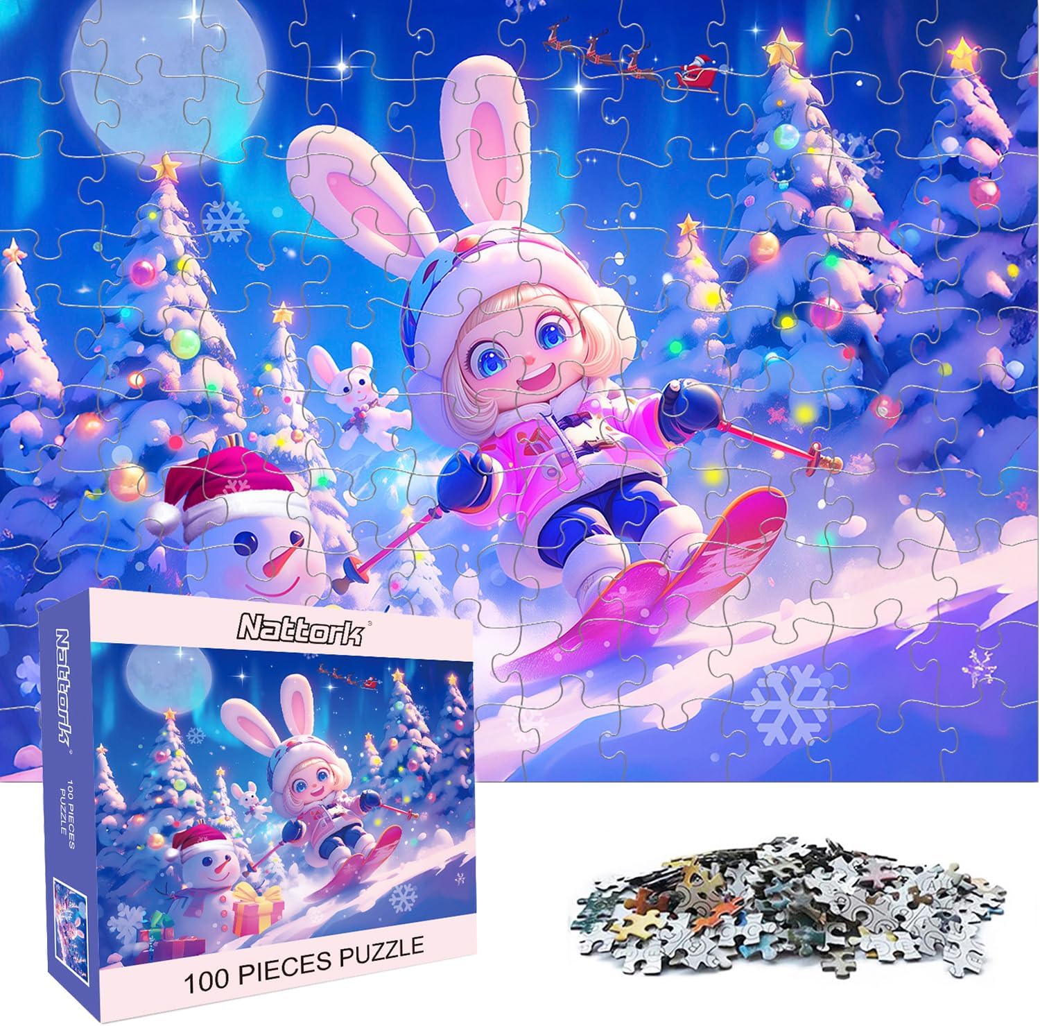 Nattork Jigsaw Puzzles 100 Pieces for Kids &