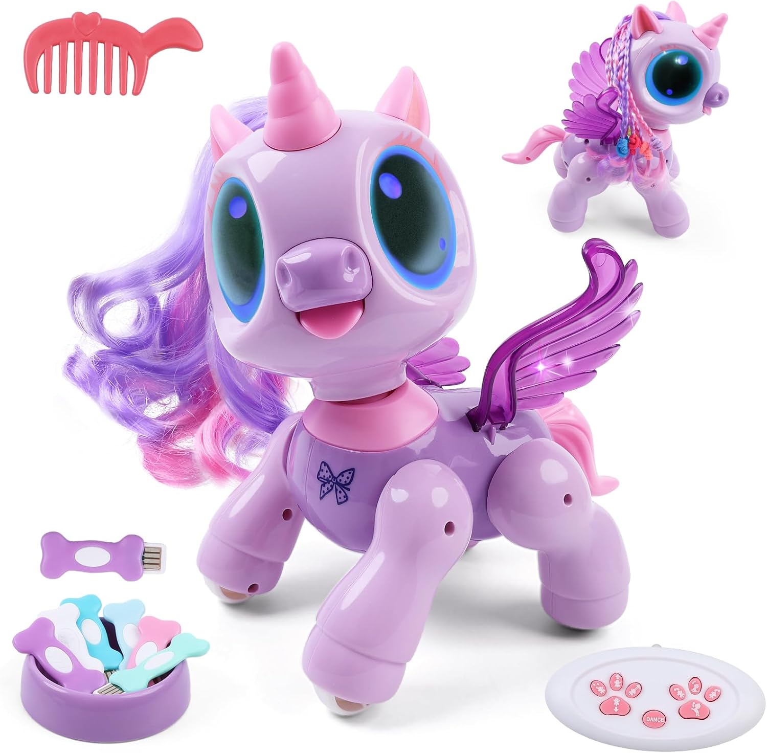 BIRANCO Unicorn Robot Toys for Girls Age 3-5,