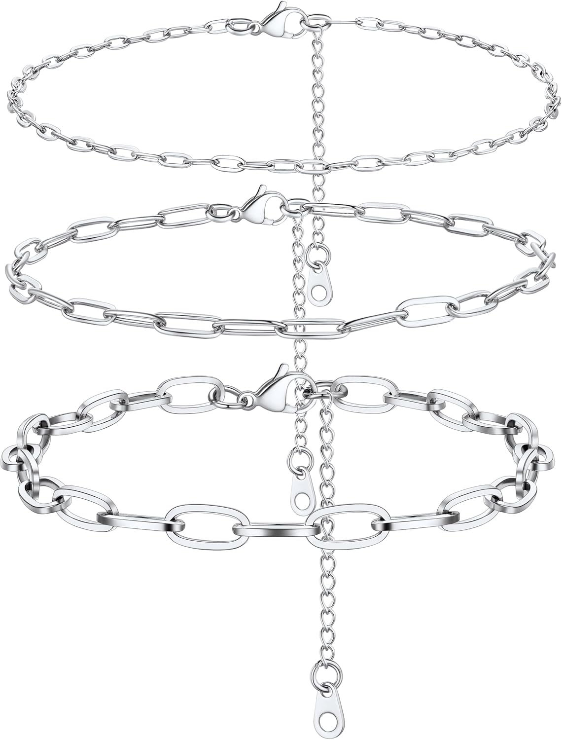 PROSTEEL Gold/Silver Anklets for Women, Waterproof 14K Gold