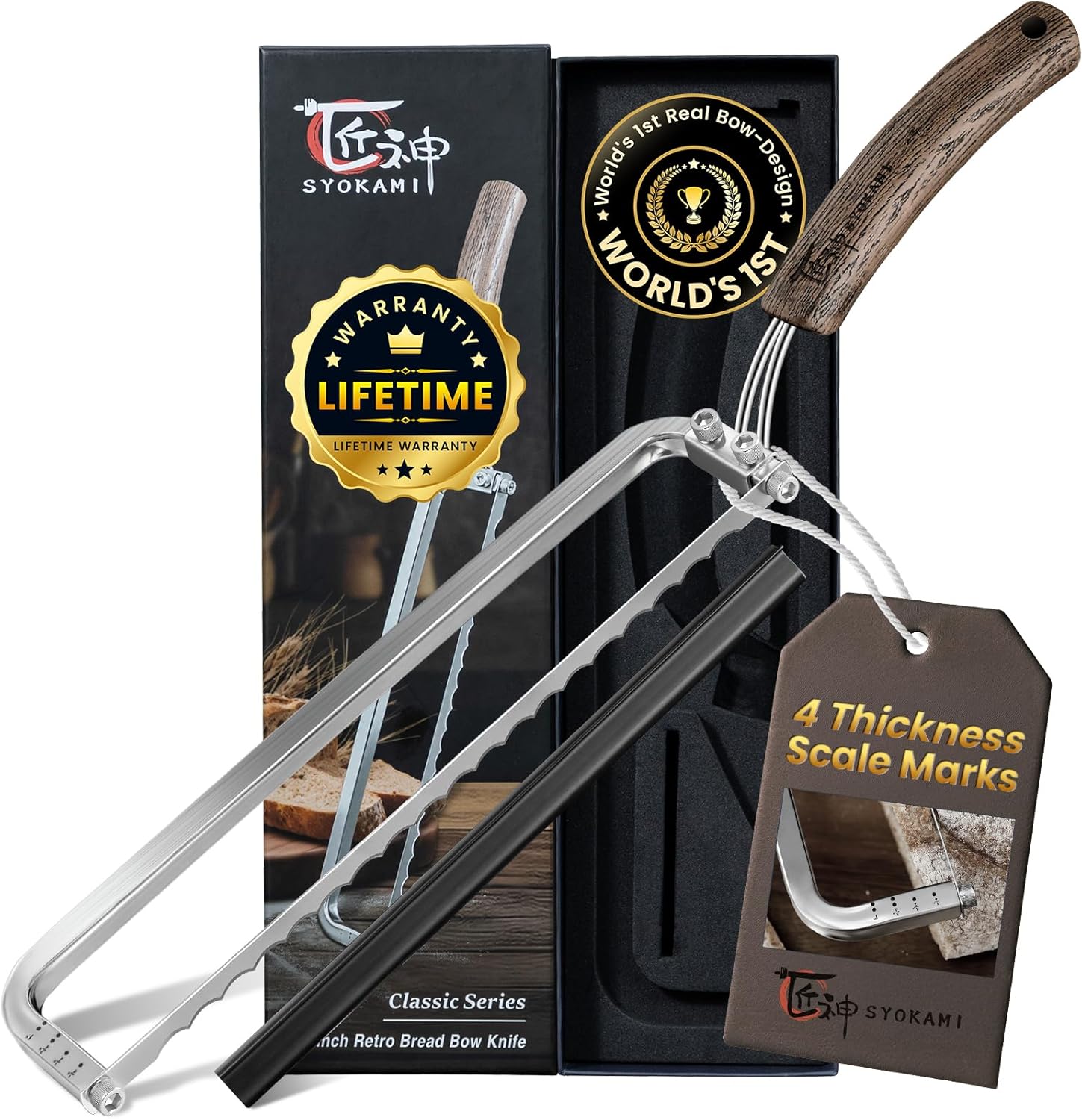 SYOKAMI 2026 Upgrade Bread Knife for Homemade Bread,