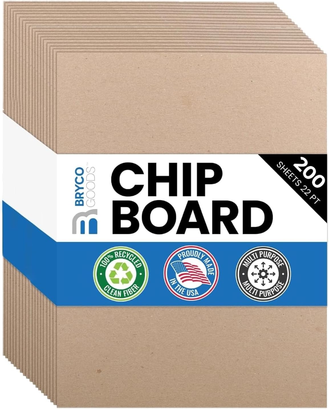 Chipboard Sheets 8.5" x 11" - 200 Sheets