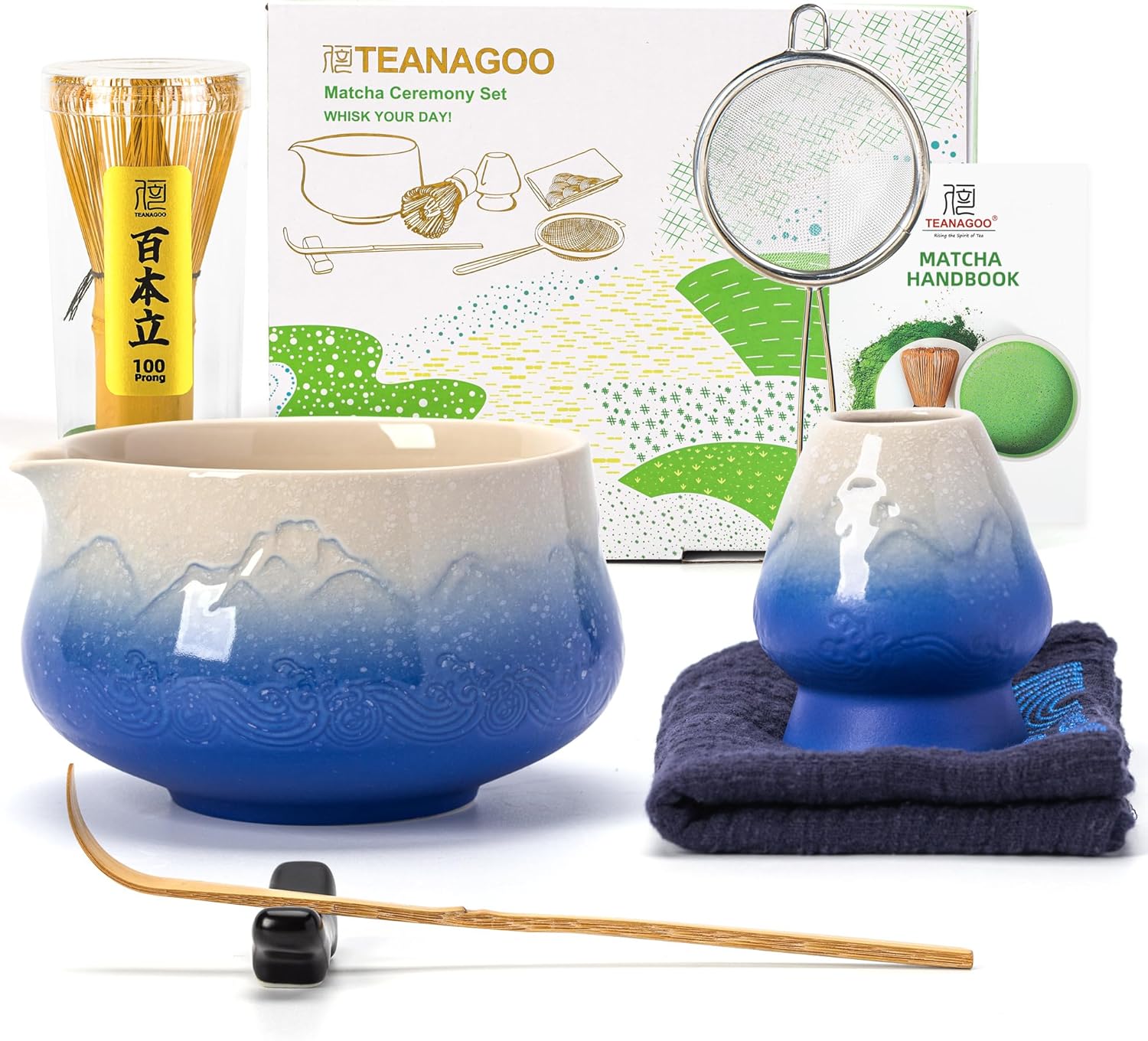 TEANAGOO 7 Pcs Matcha Whisk Set, Ceremony Matcha