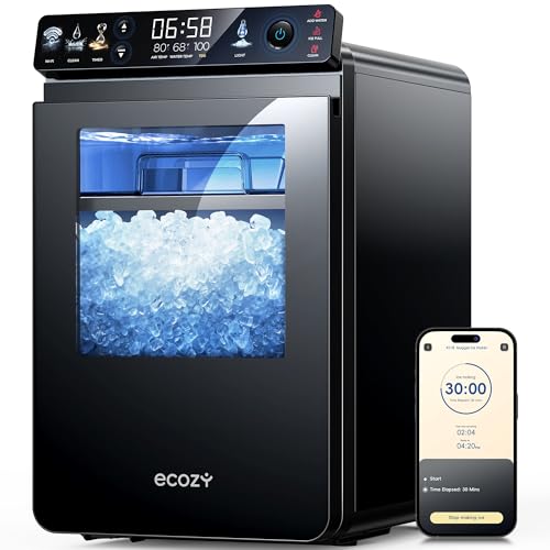 ecozy Nugget Ice Maker Countertop, Smart Pebble Ice