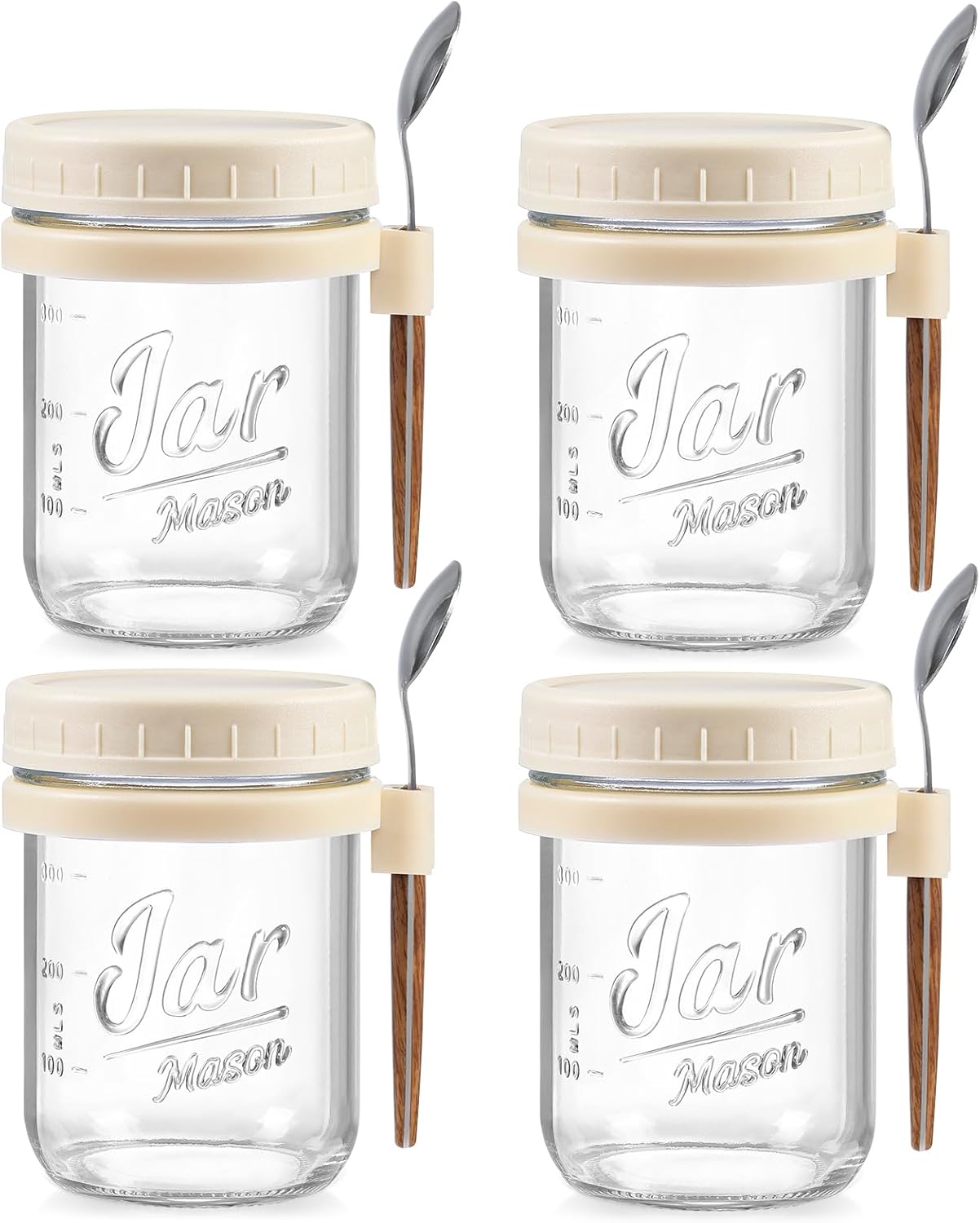 LANDNEOO 4 Pack Overnight Oats Containers with Lids